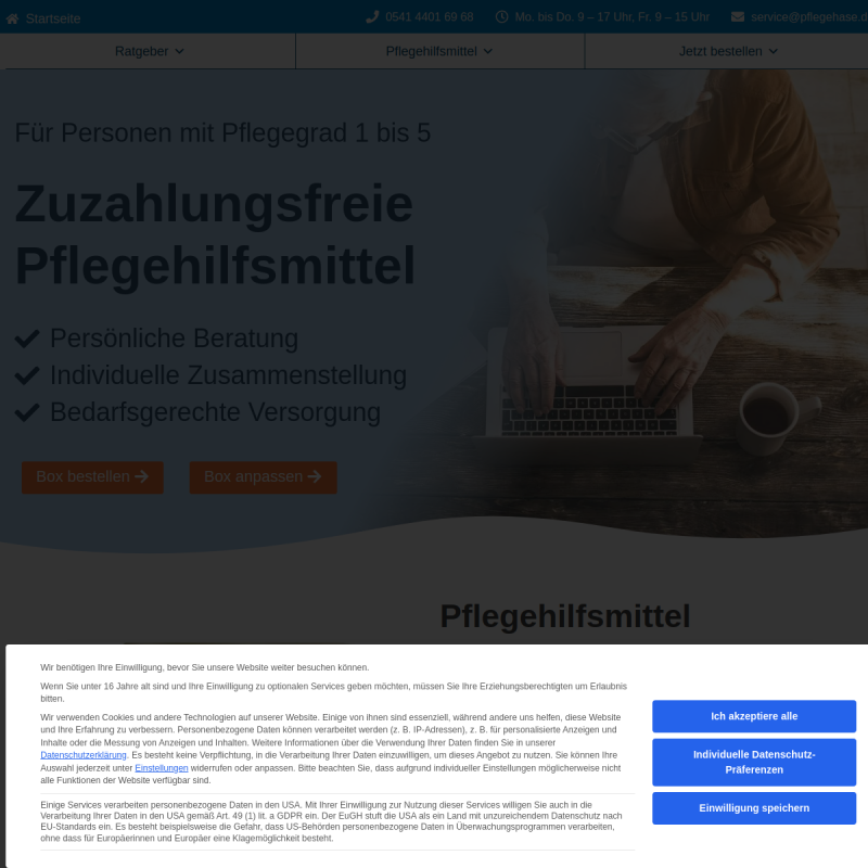 Zuzahlungsfreie Pflegehilfsmittel - für alle mit Pflegegrad 1 bis 5